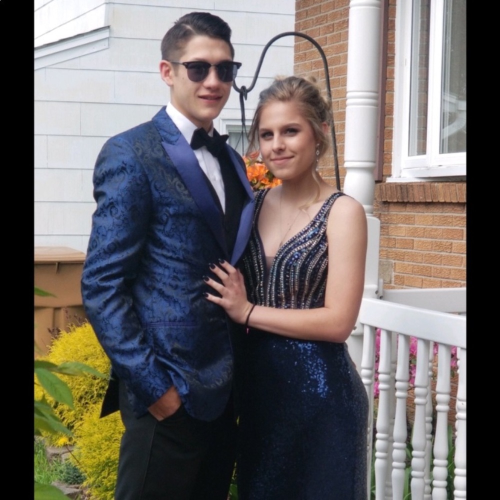 Navy Blue prom dress